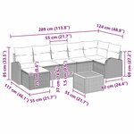 vidaXL Ensemble de canapé de jardin 8 Pièces Noir Poly rotin