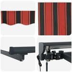 vidaXL Auvent Rétractable Orange et marron 400x300 cm tissu