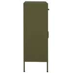 vidaXL Armoire de rangement Vert olive 80x35x101 5 cm Acier