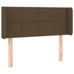 vidaXL Tête de lit avec oreilles Marron Foncé 93x16x78/88 cm Tissu