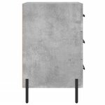 vidaXL Table de chevet gris béton 40x40x66 cm bois d'ingénierie