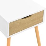 vidaXL Table de chevet Blanc chêne sonoma 40x40x56cm Bois d'ingénierie