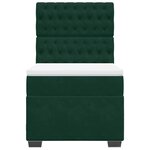 vidaXL Sommier à lattes de lit avec matelas Vert foncé 90x190 cm