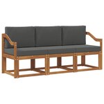 vidaXL Ensemble de canapés d'extérieur 3 pc Naturel et Anthracite