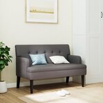 vidaXL Banc avec dossier gris 112x65 5x75 cm similicuir
