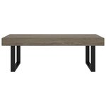 vidaXL Table basse Gris et noir 120x60x40 cm MDF et fer