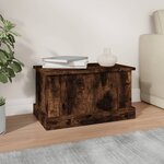 vidaXL Boîte de rangement chêne fumé 50x30x28 cm bois d'ingénierie