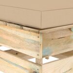 Vidaxl salon de jardin 6 pièces avec coussins bois imprégné de vert