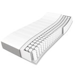 vidaXL Sommier à lattes de lit avec matelas Gris clair 80x200 cm Tissu