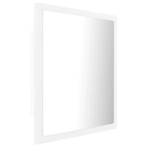 Miroir à led de salle de bain 40 x 8 5 x 37 cm acrylique blanc 02_0006980