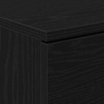 vidaXL Cabinet de chevet avec tiroir 2 Pièces Chêne noir 40 x 65 x 65 cm