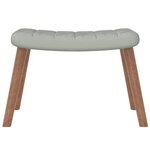vidaXL Chaise de relaxation avec repose-pied Gris clair Velours