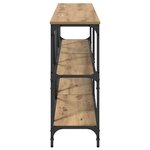 vidaXL Table console avec étagère Chêne artisanal 160 x 30 x 75 cm
