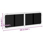 vidaXL Tête de lit avec tête de lit Noir 180 x 55 x 3 cm Rotin