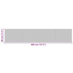 vidaXL Tapis rectangulaire noir 80x400 cm bambou