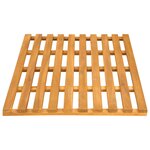 vidaXL Tapis de bain Uni Marron 100 x 53 cm bois