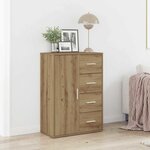 vidaXL Buffet chêne artisanal 60 x 31 x 84 cm Bois d'ingénierie