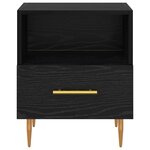 vidaXL Table de chevet Noir 40 x 35 x 47.5 cm Bois d'ingénierie