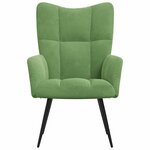 vidaXL Chaise de relaxation Vert clair Velours