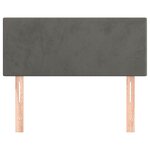vidaXL Tête de lit Gris foncé 90x5x78/88 cm Velours