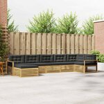 vidaXL Ensemble de canapés d'extérieur 7 Pièces Blanc et anthracite