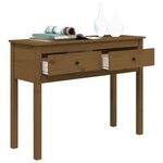 vidaXL Table console Marron miel 100x35x75 cm Bois massif de pin