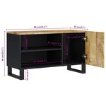 vidaXL Meuble TV 80x33x46 cm bois de manguier et d'ingénierie