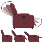 vidaXL Fauteuil inclinable électrique Rouge bordeaux Tissu