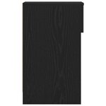 vidaXL Table de chevet avec tiroir chêne noir 20x36x60 cm