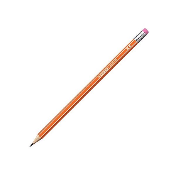 Crayon graphite STABILO pencil 160 bout gomme HB - orange STABILO