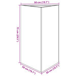 vidaXL Jardinière triangulaire 50x43x75 cm acier galvanisé