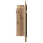 vidaXL Armoire de salle de bain miroir LED chêne artisanal 40x12x45 cm