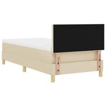 vidaXL Lit boxspring avec matelas Crème 100 x 200 cm tissu