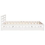 vidaXL Cadre de lit sans matelas blanc 200x200 cm bois massif de pin