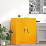 vidaXL Armoire de rangement Jaune moutarde 80 x 40 x 90 cm Acier