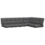 vidaXL Coussins de palette 5 Pièces anthracite tissu