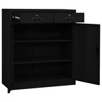 vidaXL Armoire de bureau Noir 90x40x102 cm Acier