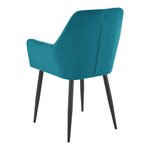 Lot de 6 chaises de salle à manger 86 x 57 x 56 cm bleu turquoise 03_0009900