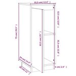 vidaXL Buffets 2 Pièces Noir 31 5x34x75 cm Bois massif de pin