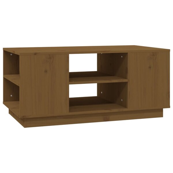 vidaXL Table basse Marron miel 90x49x40 5 cm Bois massif de pin