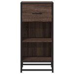 vidaXL Buffet chêne marron 35 5x35x76 cm bois d'ingénierie et métal