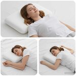 vidaXL Coussin de sommeil Uni Blanc 50 x 30 x 10 5 cm