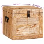 vidaXL Boîte de Rangement avec stockage bois de manguier massif
