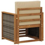 vidaXL Sofa de milieu extérieur Naturel