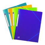 Chemise à élastique 3 rabats plastique memphis oxford 24 x 32 cm dos 1 5 cm couleurs assorties - lot de 20