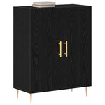 vidaXL Buffet Chêne noir 69 5 x 34 x 90 cm Bois d'ingénierie