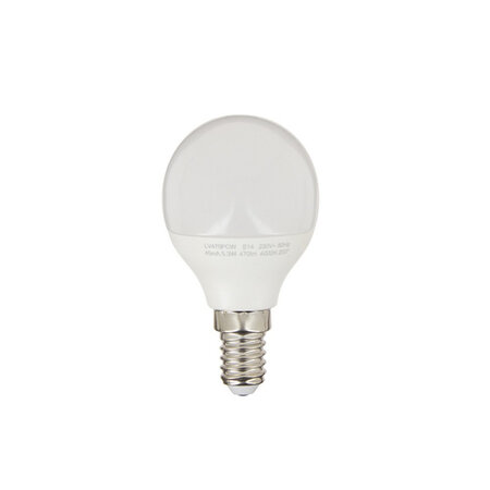 Ampoule led (p45)  culot e14  conso. 5 3w (eq. 40w)  470 lumens  blanc neutre