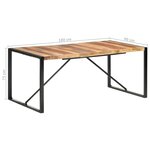 vidaXL Table à manger 180x90x75 cm bois massif