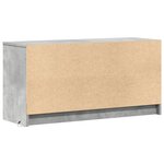 vidaXL Meuble TV avec LED gris béton 100x34x50 cm bois d'ingénierie