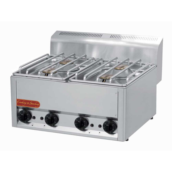 Réchaud gaz à poser 4 feux vifs - 18 kw -  -  660x600x290mm